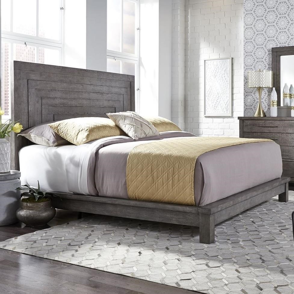 Liberty Furniture Modern Farmhouse Contemporary Queen Platform Bed SuperStore Platform Beds